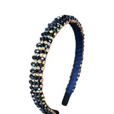 Crystal headband in Navy