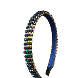 Crystal headband in Navy