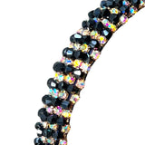 Crystal headband in Navy